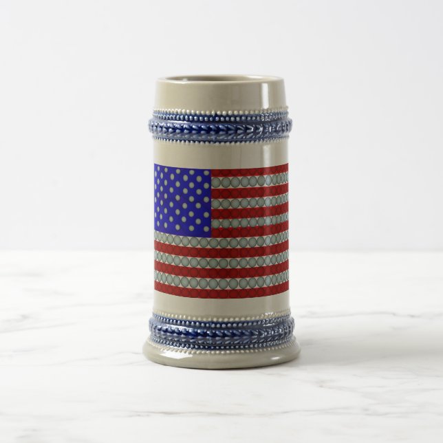 Golf Ball Flag Beer Stein (Center)