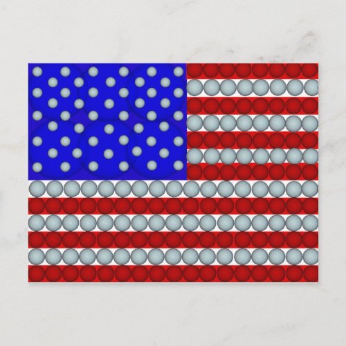 Golf Ball Flag Postcard