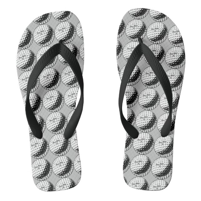 Golf Ball Flip Flops (Footbed)