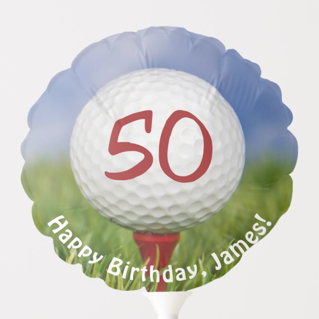 Golf Ball for 50th birthday Balloon (Front)