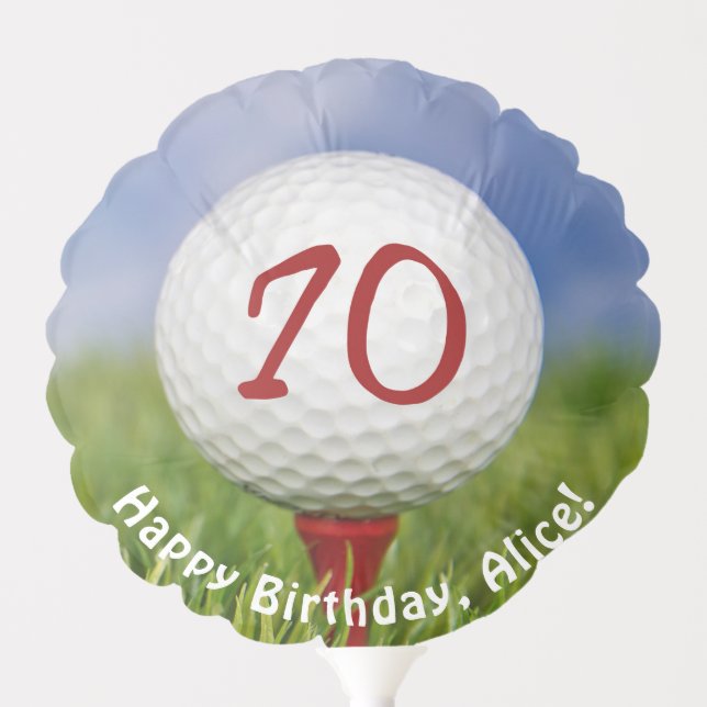 Golf Ball for 70th birthday Balloon (Front)
