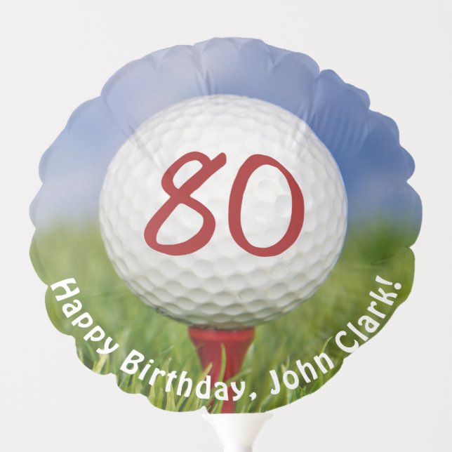Golf Ball for 80th birthday Balloon (Front)