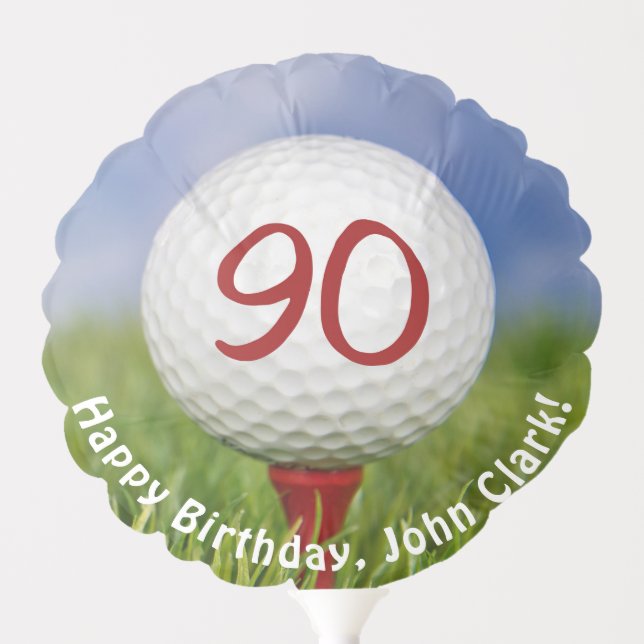 Golf Ball for 90th birthday Balloon (Front)