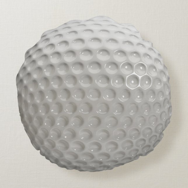 Golf Ball Fun Sport Round Pillow (Back)
