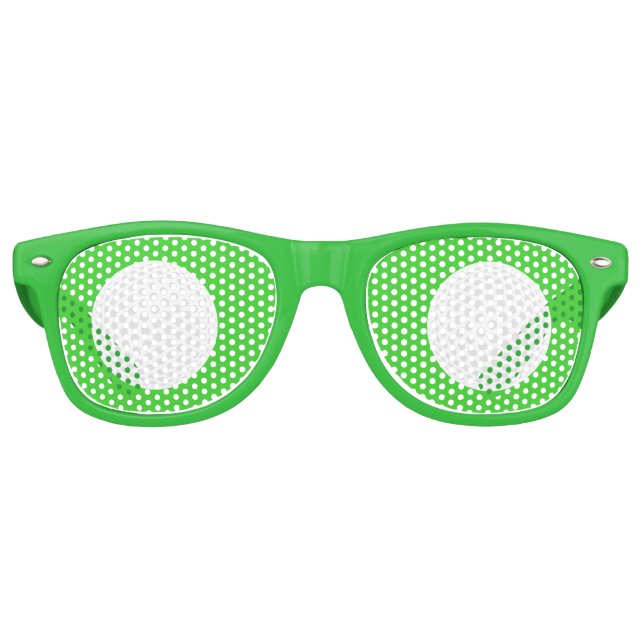 Golf Ball Funny Golfer Retro Sunglasses (Front)
