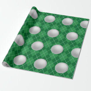 Golf Ball Gift Wrapping Paper