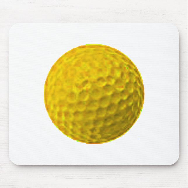 Golf Ball Gold The MUSEUM Zazzle Gifts Mouse Pad (Front)