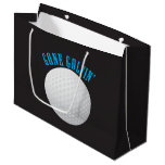 Golf Ball Golfer Gone Golfing Large Gift Bag