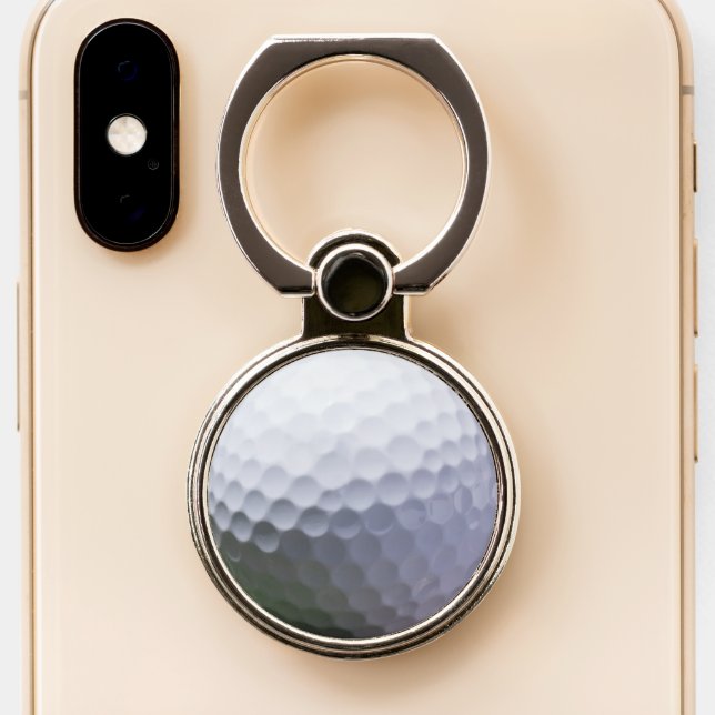 Golf Ball Golfer Phone Ring Stand (Close Up)