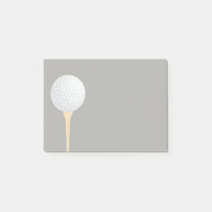 golf ball golfing design post it note gray