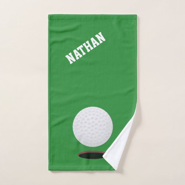 Golf Ball Green Golf Hand Towel (Hand Towel)
