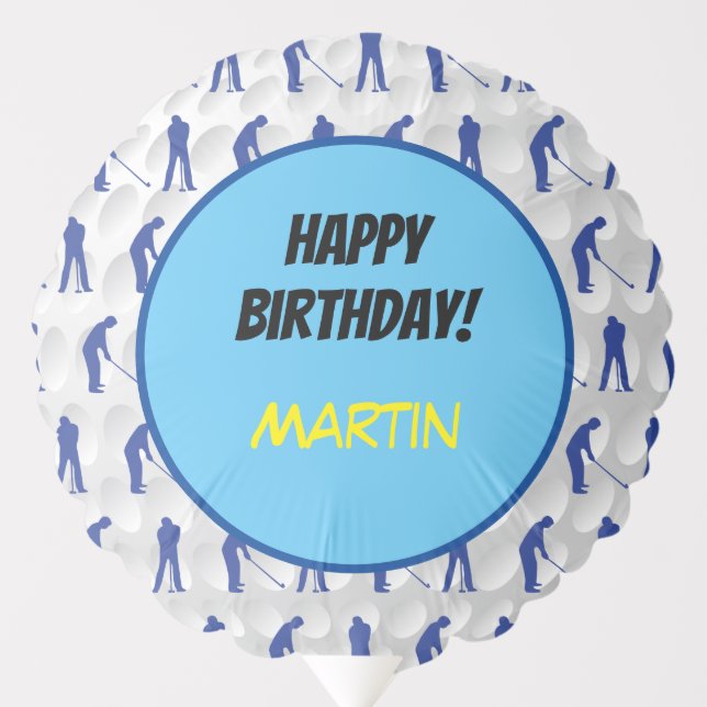 Golf Ball Happy Birthday Party Accessory Balloon (Front)