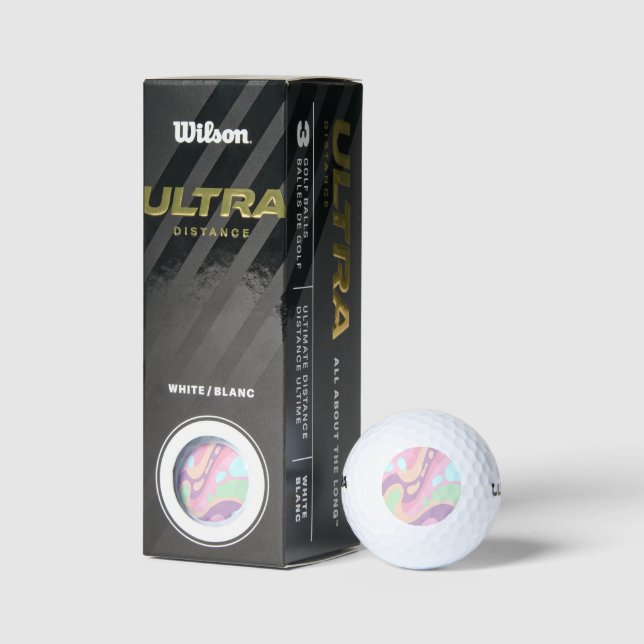 Golf Ball Happy Colorful Pastel (Packaging)
