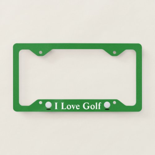 Golf Ball  Hole License Plate Frame