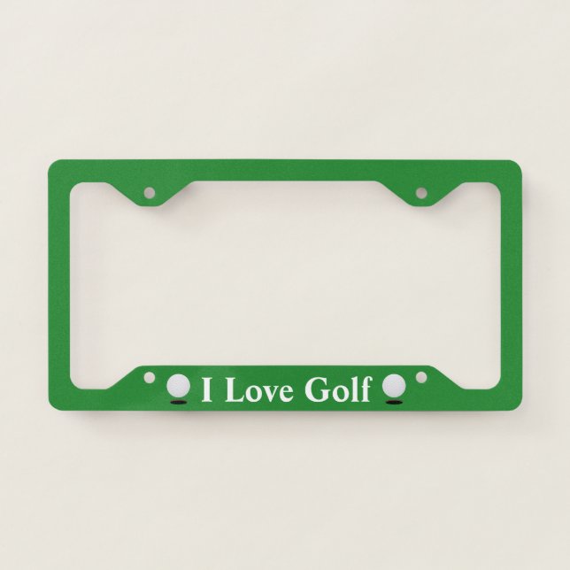 Golf Ball & Hole License Plate Frame (Front)