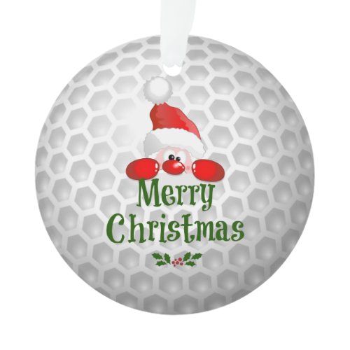 Golf Ball Holiday Design, Merry Christmas, Ornament