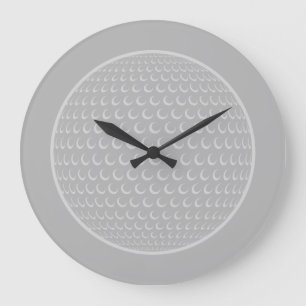 Golf Ball Illustration CUSTOM COLOR Golfing Art Large Clock