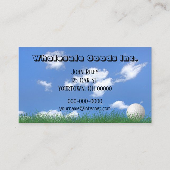 golf ball in grass business card (Front)