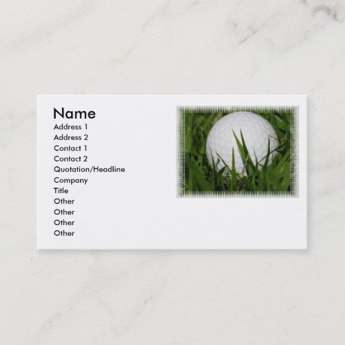 Golf Ball in Grass Business Card
