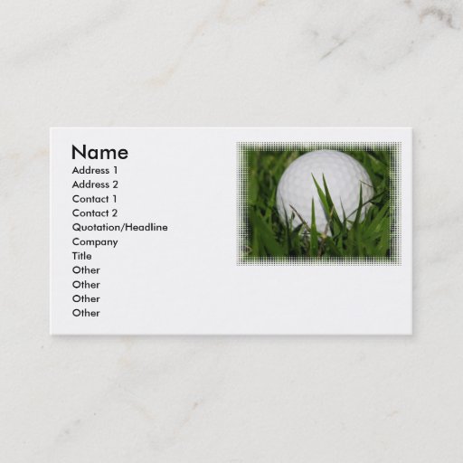 Customizable Golf Ball in Grass Business Card