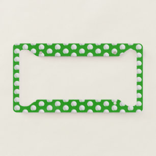 Golf Ball in Grass Pattern License Plate Frame
