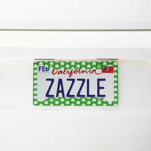 Golf Ball in Grass Pattern License Plate Frame