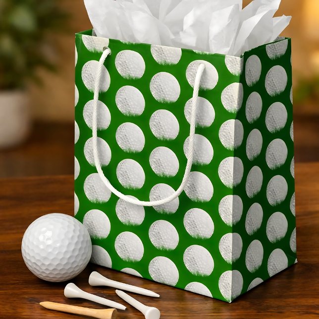 Golf Ball in Grass Pattern Small Gift Bag (Creator Uploaded)