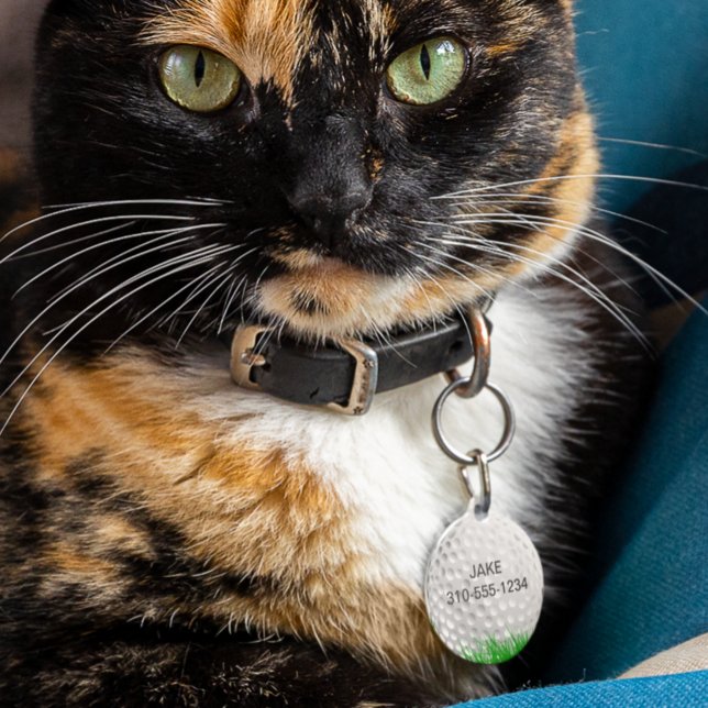 Golf Ball in Grass Personalized Pet ID Tag (Creator Uploaded)