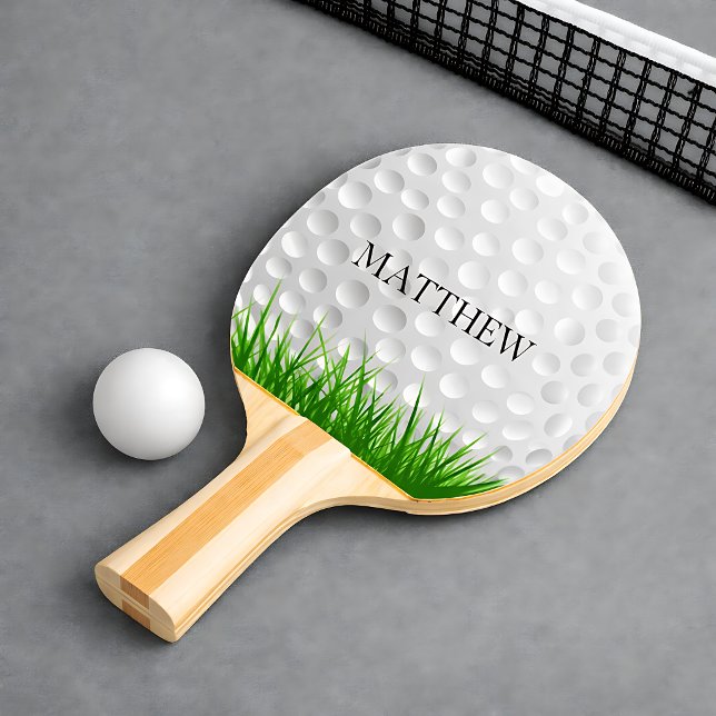 Golf ball in Grass Personalized Ping-Pong Paddle (Creator Uploaded)