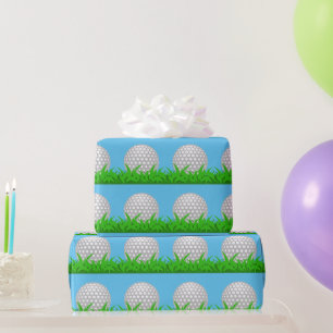 Golf Ball in Grass Wrapping Paper