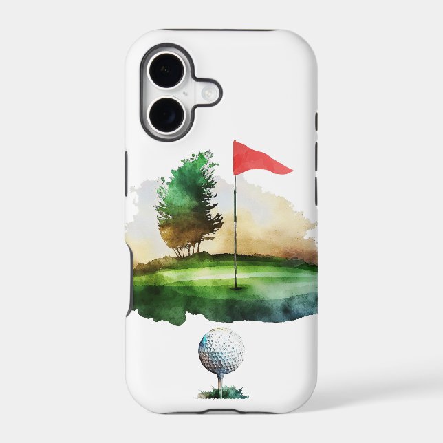 golf ball   iphone case (Back)