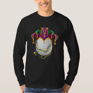 Golf Ball Jester Hat Mardi Gras Parade Beads Mardi T-Shirt