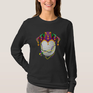 Golf Ball Jester Hat Mardi Gras Parade Beads Mardi T-Shirt