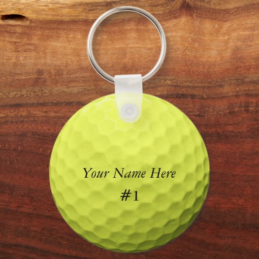 Golf Ball Keychain Customize it with YOUR NAME Zazzle
