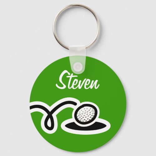 Golf ball keychain  Personalizable with name