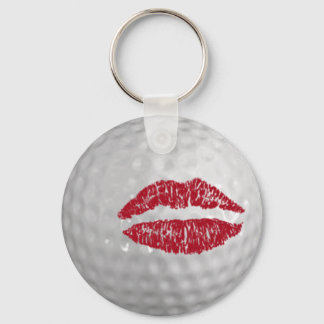 Golf ball - kiss keychain