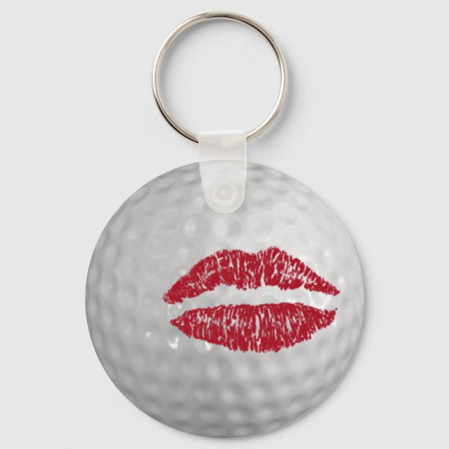 Golf ball - kiss keychain (Front)