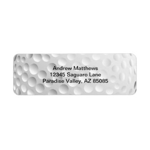 Golf Ball Label