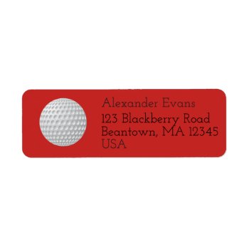 Golf Ball Label by BostonRookie at Zazzle