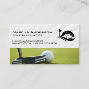 Golf Ball Logo Club House Putter Business Card