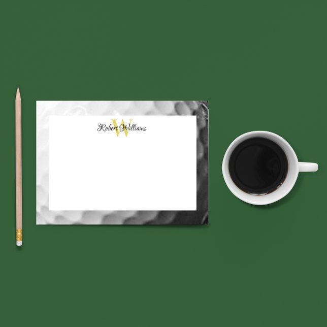Golf Ball Look Monogram Personalized Post-it Notes (Creator Uploaded)