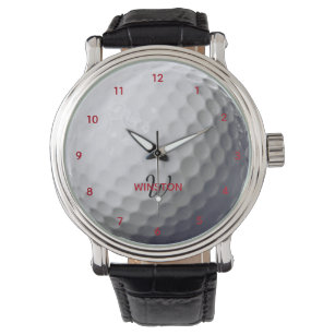 Golf Ball Look Personalized Monogram Watch