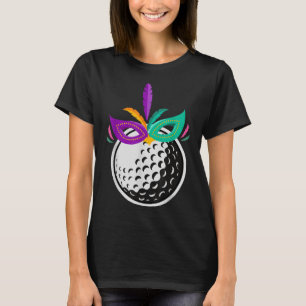 Golf Ball Mardi Gras - NOLA Mardi Gras Golfer Golf T-Shirt