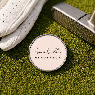 Golf Ball Marker   Blush Pink Custom Golfer Gift