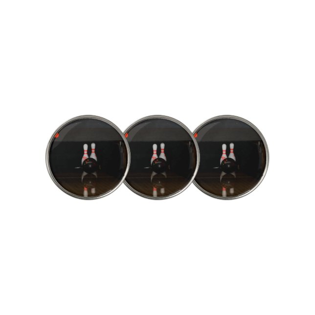 Golf Ball Marker featuring Bowling (3 Up)