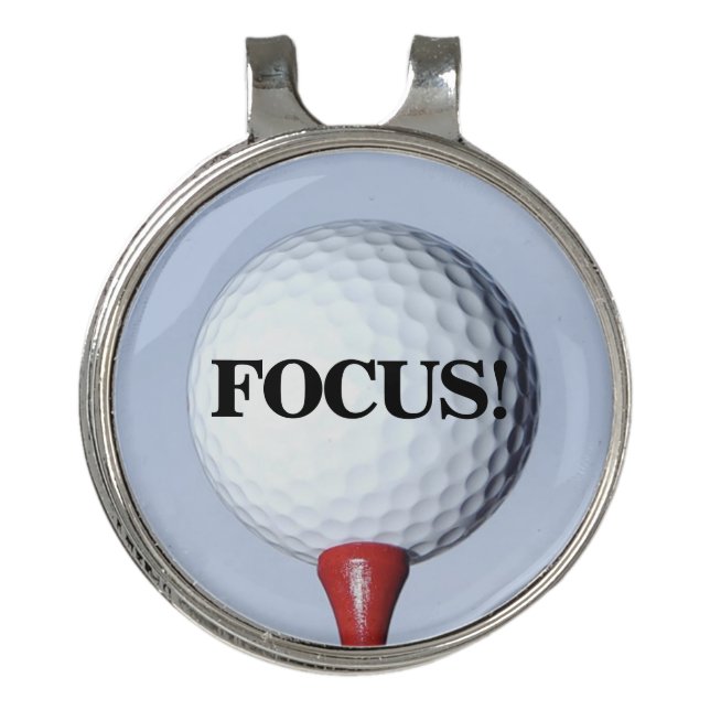 Golf Ball Marker FOCUS Hat Clip  (Front)