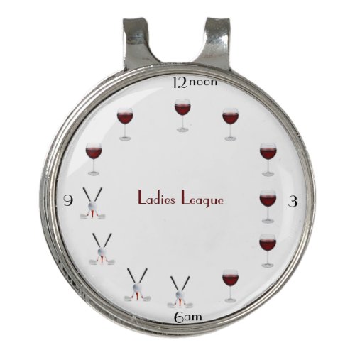 Golf Ball Marker for ladies with wine Golf Hat Clip