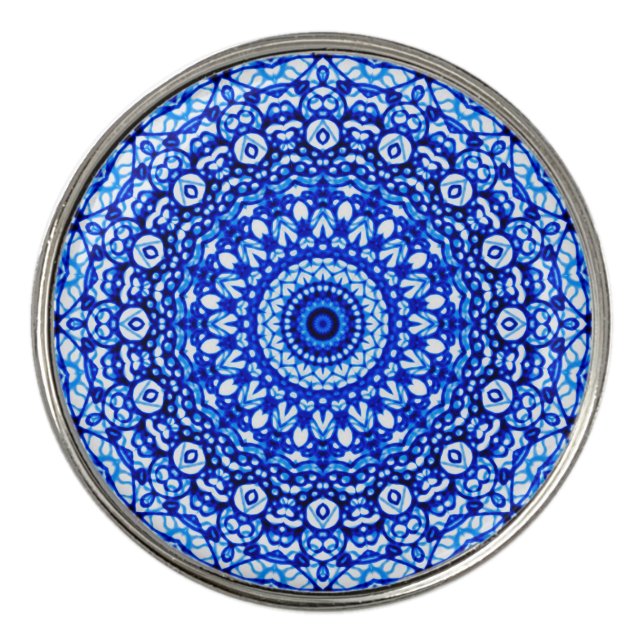 Golf Ball Marker Mandala Mehndi Style G403 (Front)