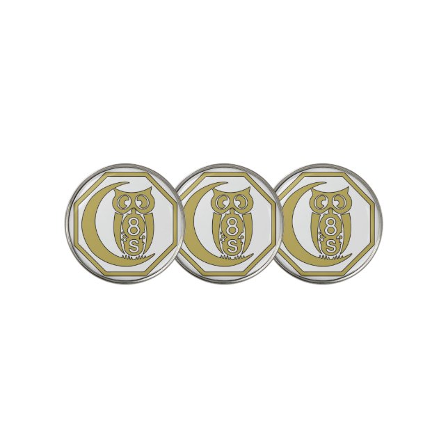 Golf Ball Marker Old Gold Crest (3 Up)