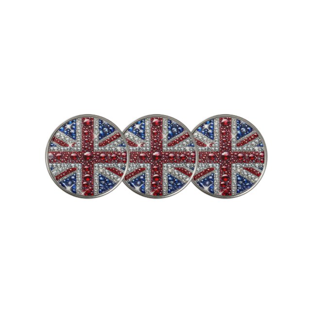Golf Ball Marker with British Colors (3 Up)